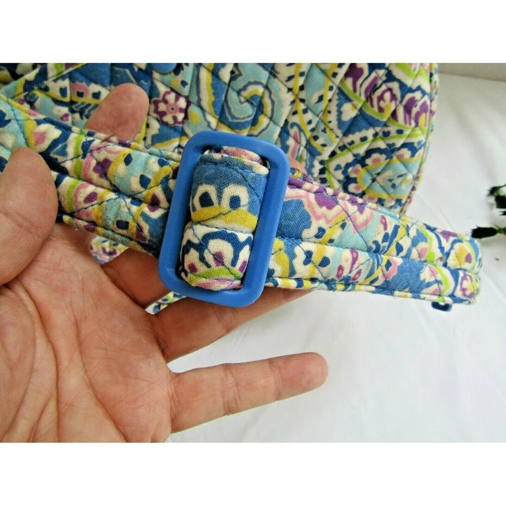 Vera Bradley Tennis Racquet Cover Blue Paisley Capri Maggie Removable Strap